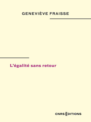cover image of L'égalité sans retour